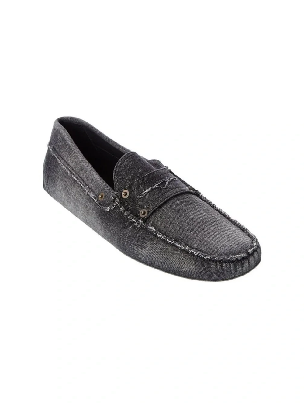 TOD’s Men’s Gommini Canvas Denim Loafers Size 8.5